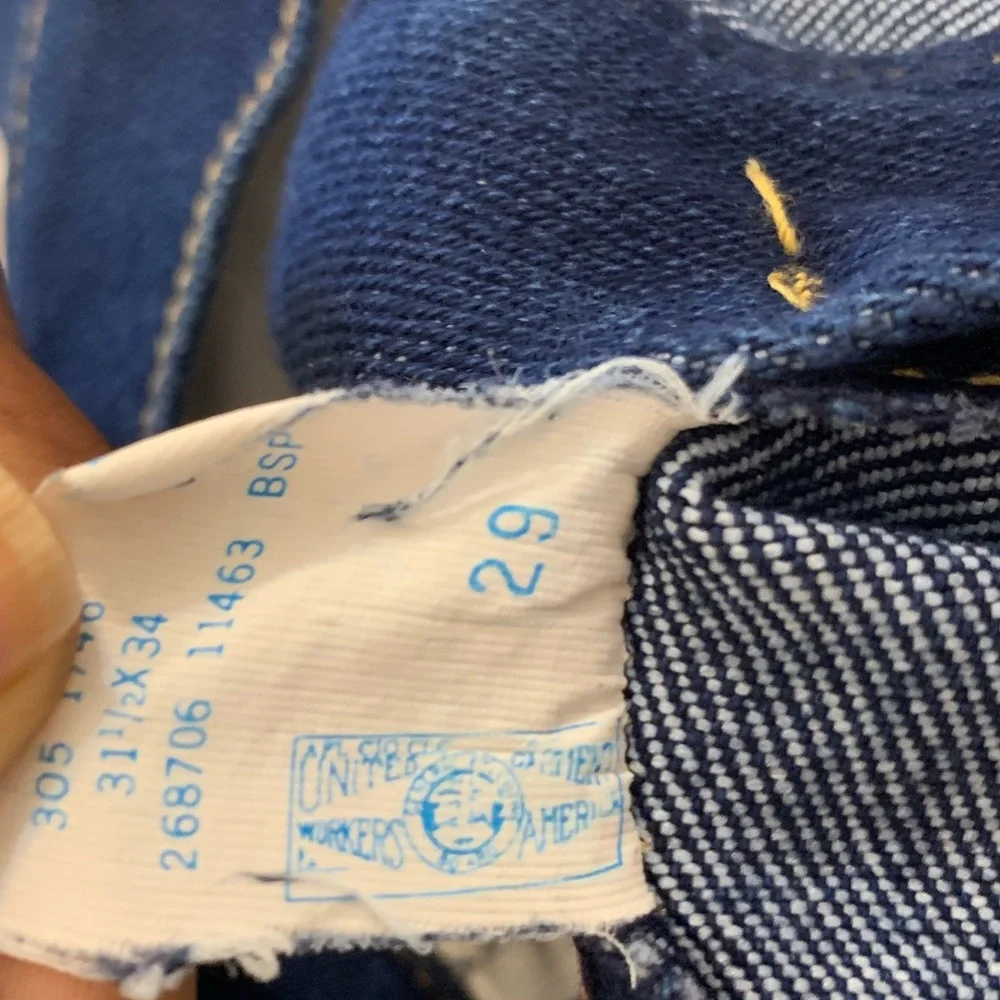 Vintage 60's 70s LEE RIDERS Selvedge Denim Sanforized Workers Union Made Jeans - Picture 8 of 10